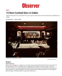 Press Article - Dallas Observer 8-9-24
