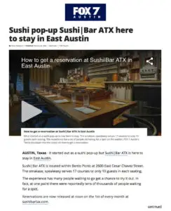 Press Article - Fox 7 Austin